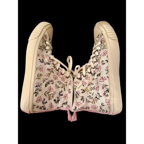 J.Crew Women's $88 Classic High Top Sneakers Whisp Floral Size 7M BF748 - Picture 4 of 7